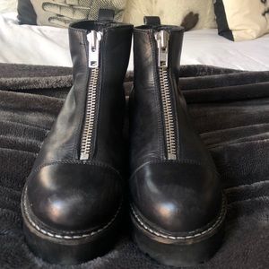 Urban Outfitters Platform Zip Booties